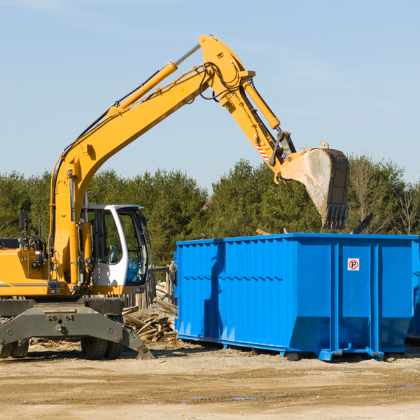 are there any restrictions on where a residential dumpster can be placed in May